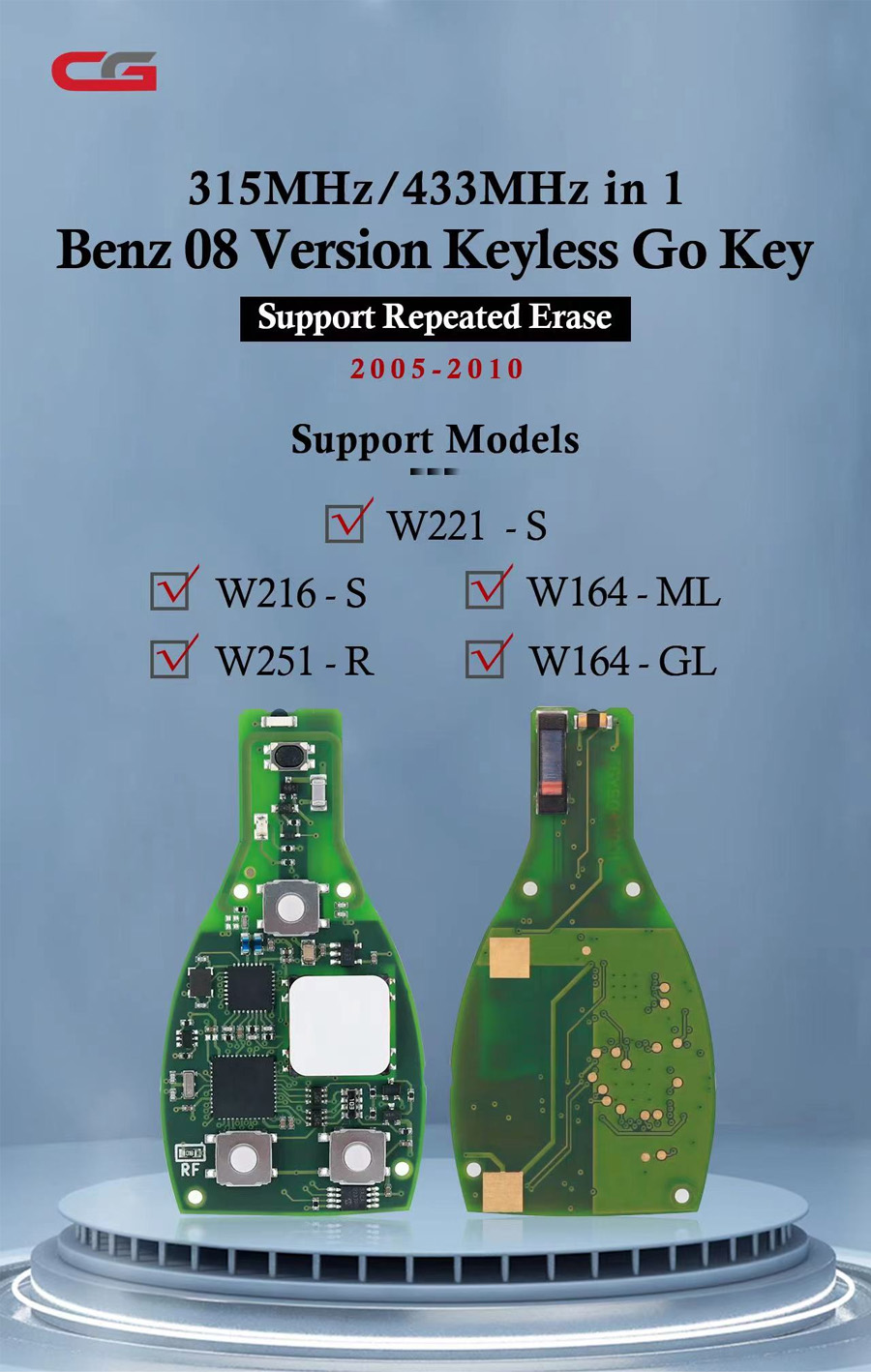 cgdi benz 08 version keyless go key